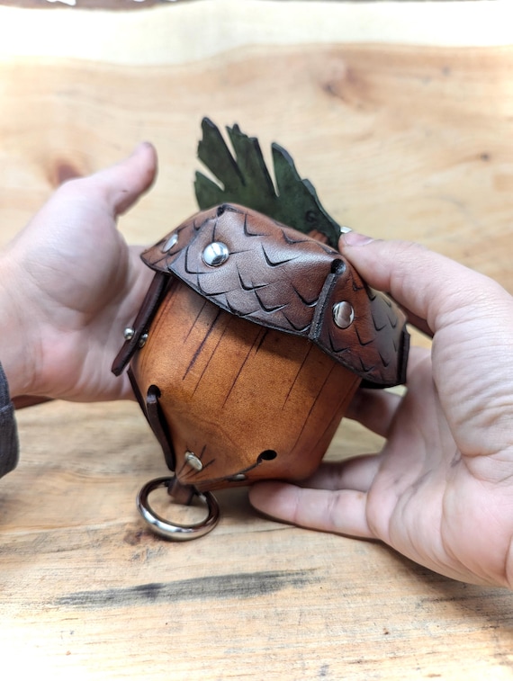 Leather Acorn Purse: Woodland Crossbody Bag, Fairycore Style