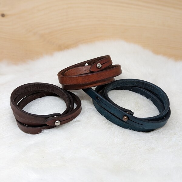 Leather Wrap Bracelet Etsy