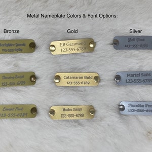 Personalized Leather Dog Leash With Optional Name plate (Multiple Leather & Metal Colors) image 19