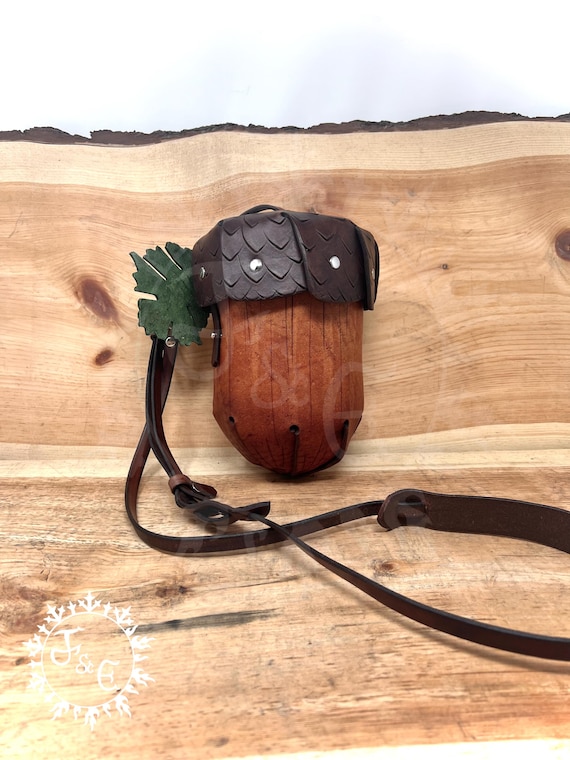 Large Leather Acorn Purse Crossbody Shoulder Bag  (Customize Your Purse In Your Choice of Leather & Metal)