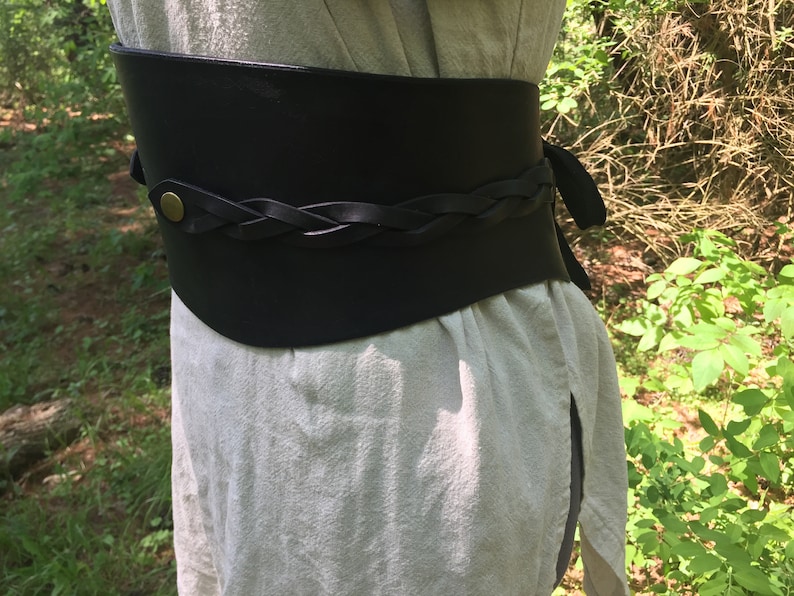 Leather Waist Cincher / Corset Belt braided - Etsy