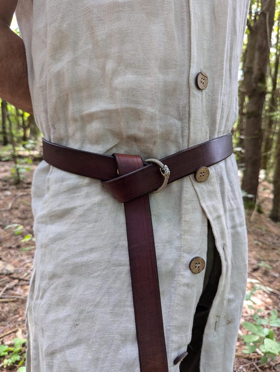 1-1/4" Wide Leather Ring Belt (Customize with Multiple Leather and Metal Color Options)