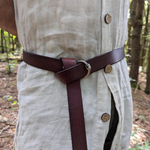 1-1/4" Wide Leather Ring Belt (Customize with Multiple Leather and Metal Color Options)