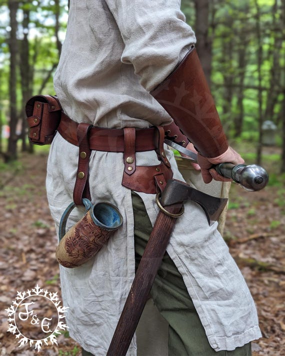 Leather Axe Ring Holder Belt Frog (Customize Yours with Multiple Leather & Metal Color Options)