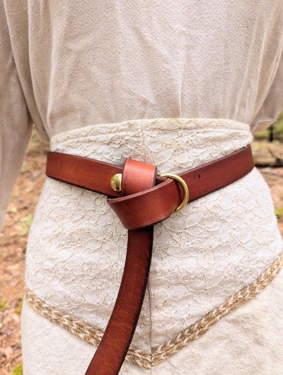 Women's Leather Ring Belt 1" Wide (Customize with Multiple Leather and Metal Color Options)