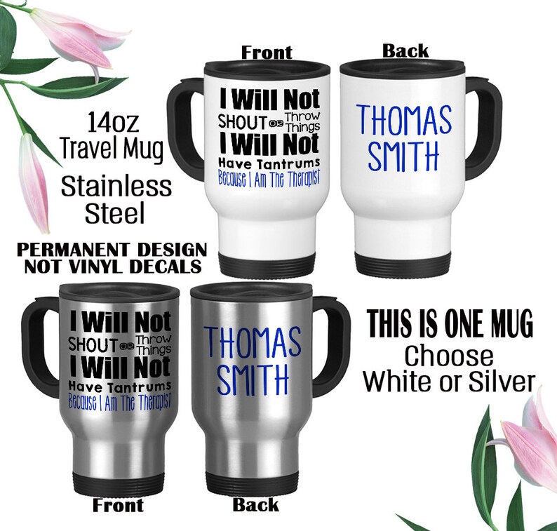 Gift For Him School Gift Therapy Gift Counselor Gift Gift For Her Travel Mug Grad Therapist Mug Therapist Gift Funny Therapist Mug