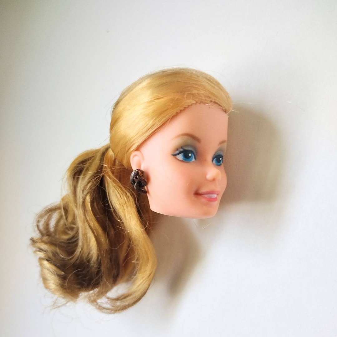 Superstar Barbie Doll Head Only / 2 Tone Hair / OOAK OAK Etsy