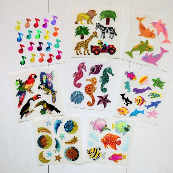 Sandylion Stickers Holographic 1990s /safari Tropical Fish