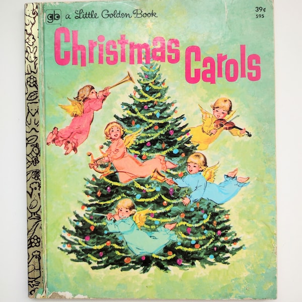 Christmas Carol's Children's Book / Vintage Christmas / Little Golden Book/ 1970s Children's Book / Retro