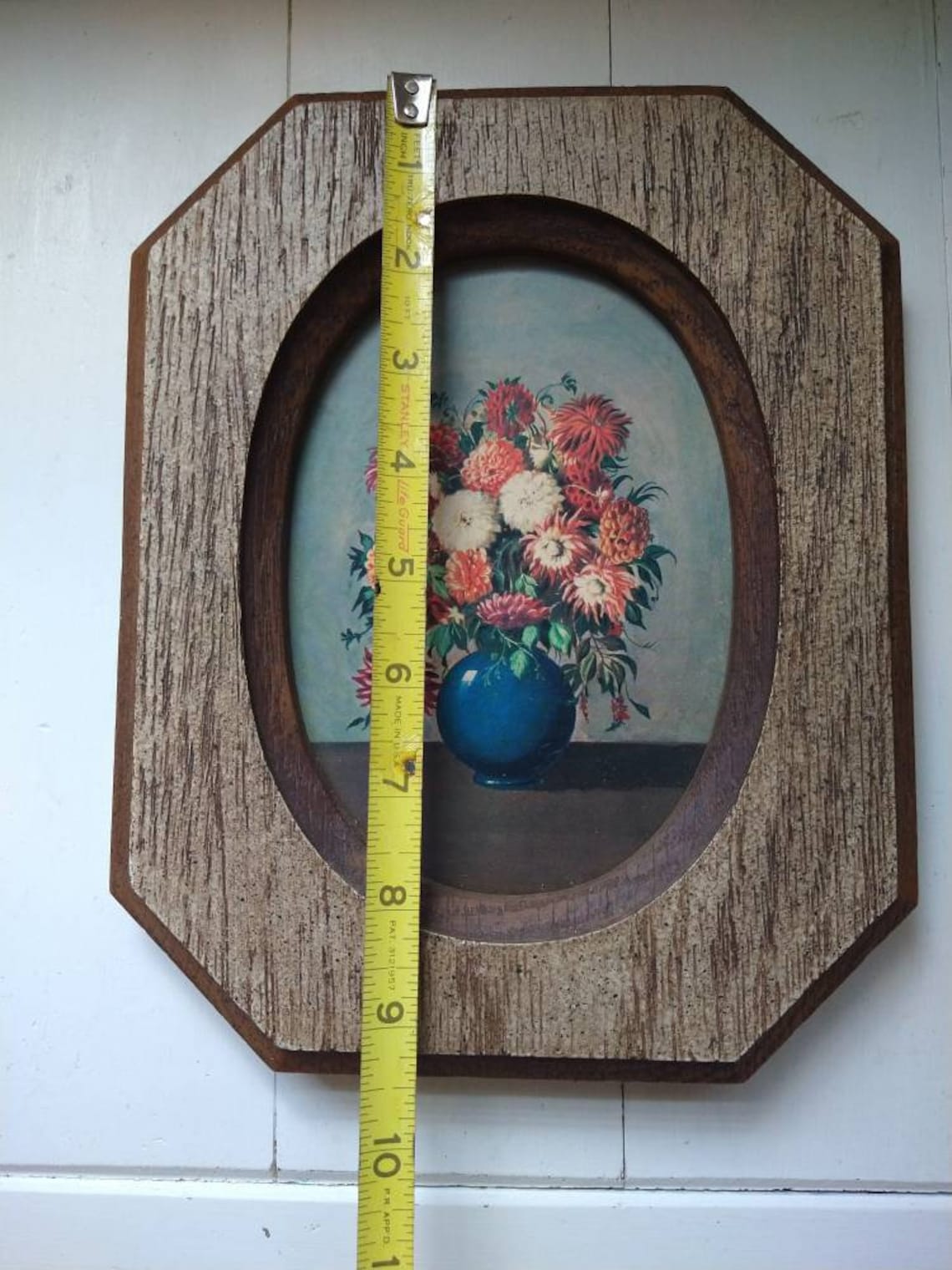 Vintage Floral Wall Decor Framed Flower Wall Art Etsy