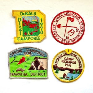 Vintage Boy Scout Patches / 60er und 70er Jahre Scout Memorabilia / Patches zum Aufnähen / Camping