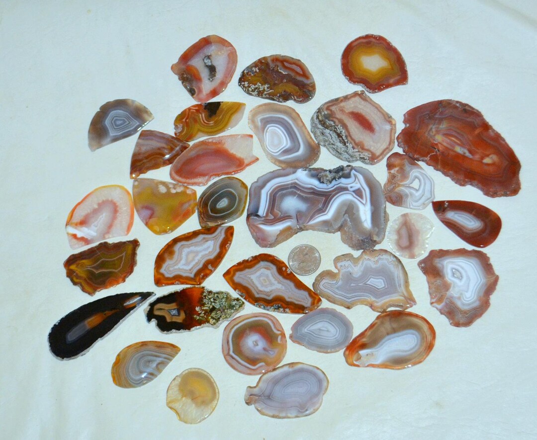 30 PCS LOT Agates Slices From Argentina * Bulk Wholesale * A+ - Etsy