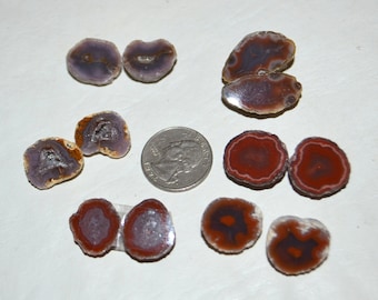 12 pcs LOT Coyamito PAIR Agate * Collector specimen * very RARE from Mexico
