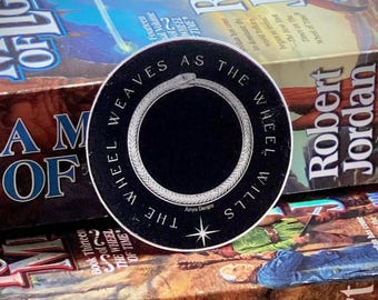 Great Serpent Wheel of Time Sticker - Aes Sedai Decal for Fantasy Book Lovers