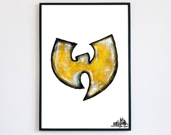 Wu Tang Clan Logo Print | Wu Tang | Hip Hop Art | Wall Art | Home Decor | Interior Art | Living Room Art | Fine Art | madebypinda