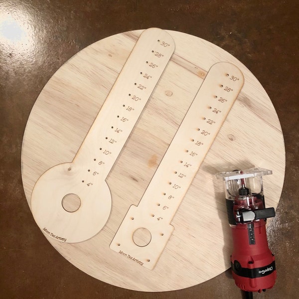 Universal Circle Cutting Jig for Router - Digital Download for Laser Cutting Machines (SVG and PNG), Jig Can Cut 4" to 30" Circles