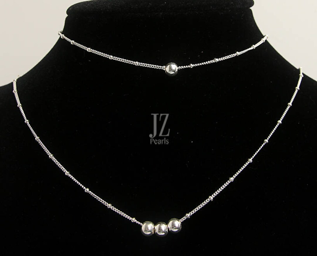 ELA DENMARK STERLING 925S 七宝焼き 盃 5個 シルバー Delicate Sterling Silver Ball Chain Necklace, Sterling