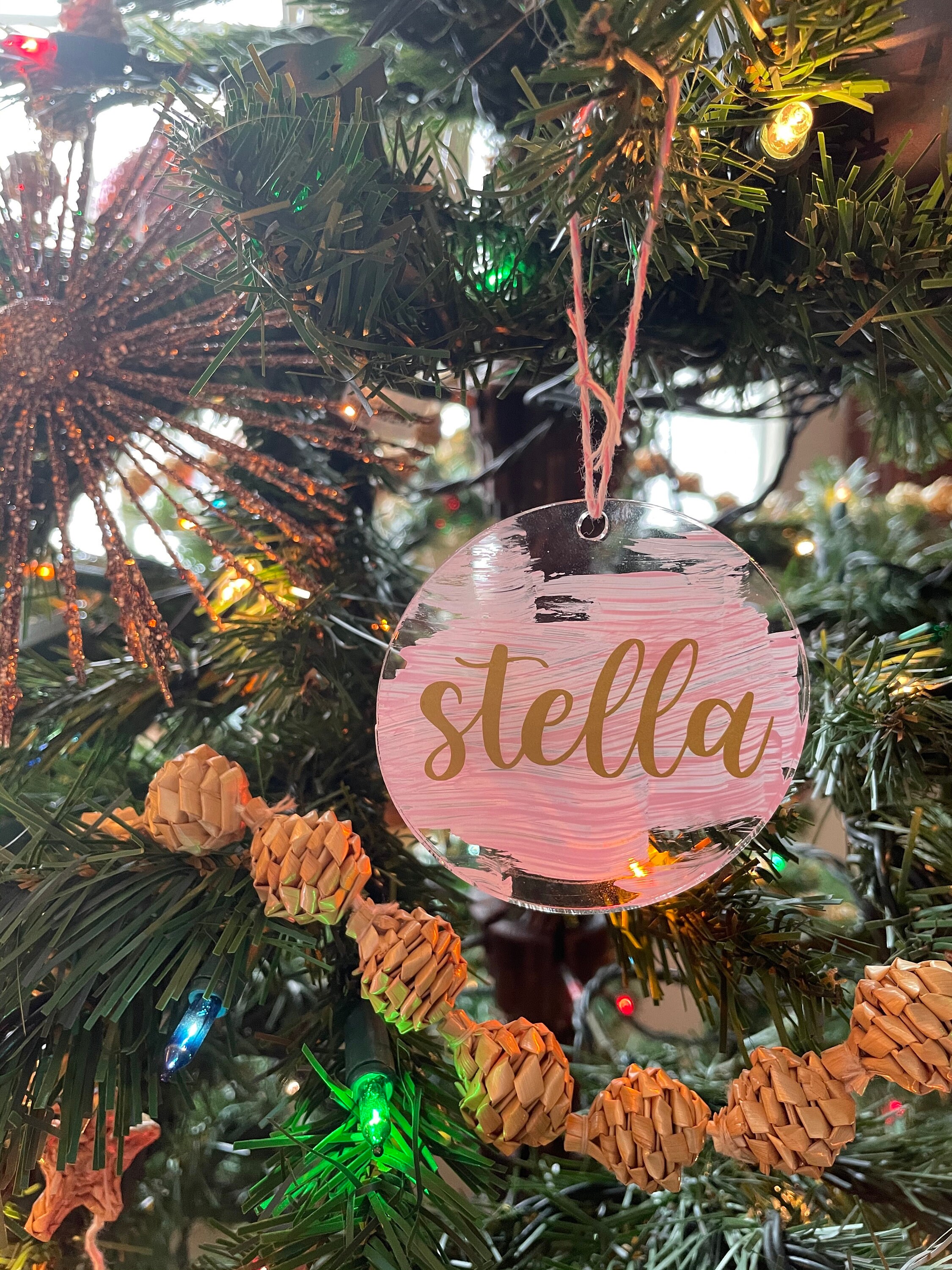 Custom Acrylic Painted Ornament Holiday Gifts Christmas Etsy