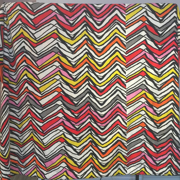 84" x 65" IKEA 2012 Niina Aalto Hand Painted Style Chevron Pattern Upholstery Fabric Curtain