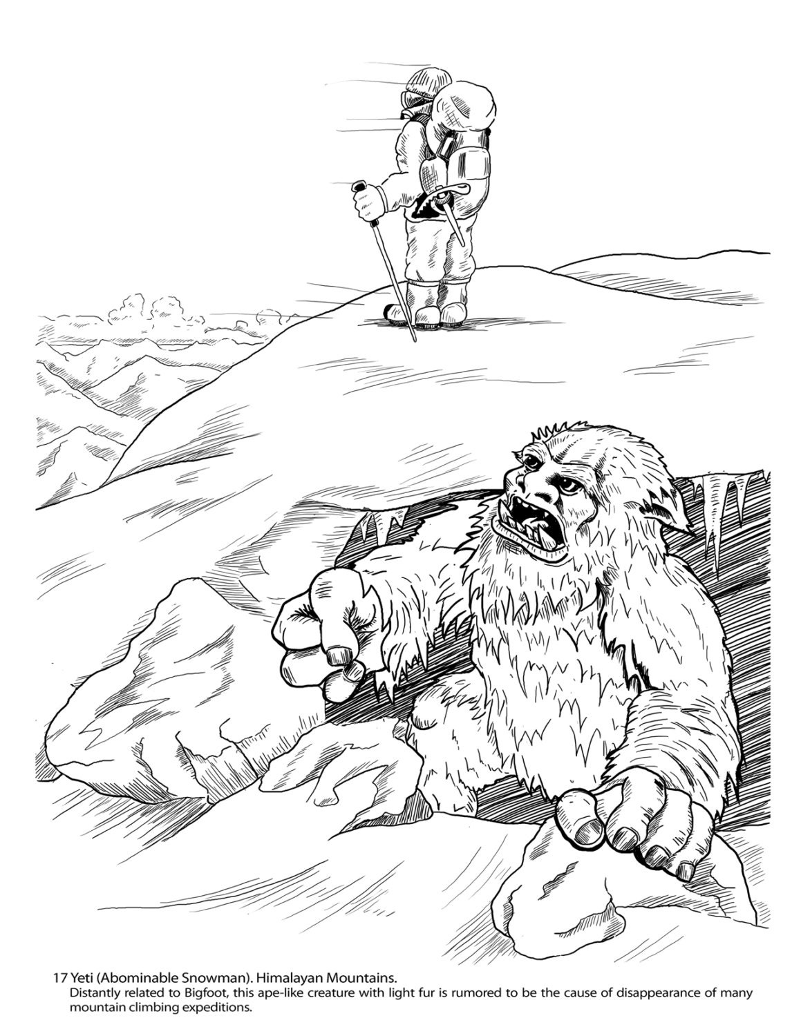 Abominable Snowman Coloring Pages