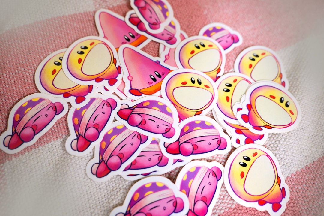Kirby Stickers Traffic Cone Kirby Lightbulb Kirby Sleeping Etsy