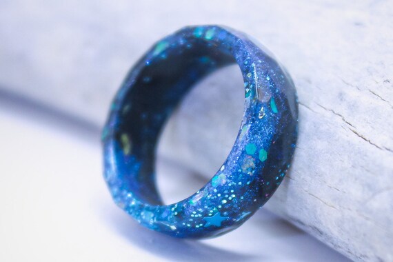 Handmade Epoxy Resin Ring Bode s Galaxy Etsy