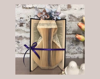 Folded Book Art, Paper flower vase, Mother’s Day gift