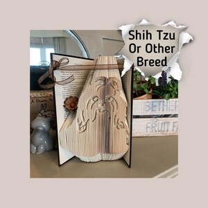 Shih Tzu, oeuvre d'art pliée, cadeau d'anniversaire