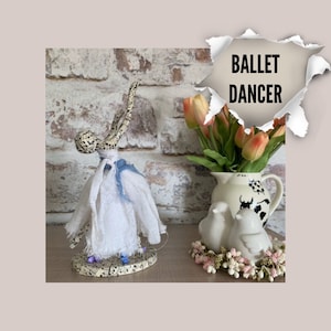 Ballerina, mache, dancing lady, altered book art