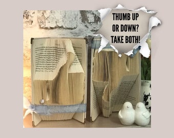 Thumbs up or down, emojis, book art