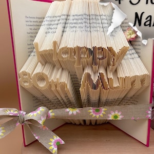 Gefaltete Buchkunst, alles Gute zum Geburtstag Mama, Papiergeschenk