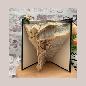 Ballerina, biglietto d'auguri, arte del libro piegato, decorazioni per la casa