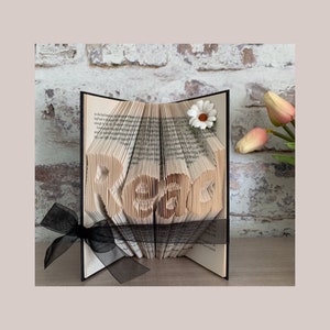 Regalo per amanti dei libri, lettori accaniti, libri piegati, leggere per rilassarsi, anniversario di carta