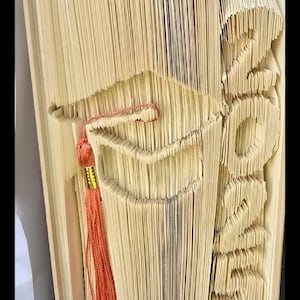 Regalo de graduación, birrete, arte de libro plegado, día de graduación