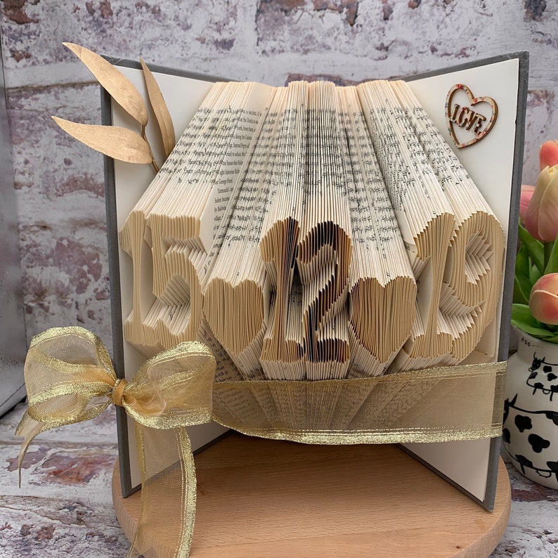 Anniversary card, paper anniversary, book lover gift zdjęcie 10