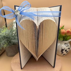 Anniversario di matrimonio, alternativa alla carta, cuore di San Valentino, cuore d'amore, arte del libro piegato