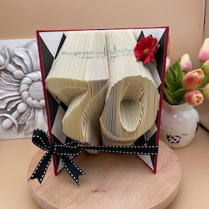 Besondere Geburtstagskarte, gefaltete Buchkunst, Origami Papier