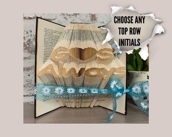 Always and forever, anniversary card, book art