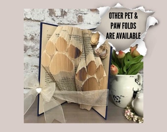 Cute pet paws, folded book art