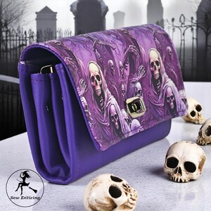 Cartera de terror / Calaveras / Fantasmas / Cartera / Regalos espeluznantes / Gótico / Películas de terror / Escalofriante / Sobrenatural / Fantasmal / Embrujado / Macabro