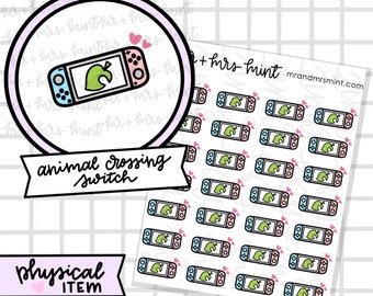 Animal Crossing Game Planner Stickers |  Hand drawn Stickers, Planner Stickers, MrandMrsMint, Switch Animal Crossing, Animal Crossing Game