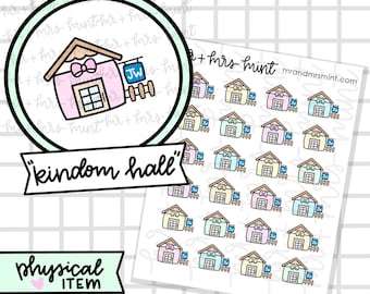 JW Kingdom Hall Planner Stickers |  Hand drawn Stickers, Planner Stickers, CoffeeBeanPaper, Kingdom Hall