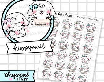 Bonnie Happymail Planner Stickers |  Hand drawn Stickers, Planner Stickers, CoffeeBeanPaper