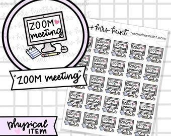ZOOM-stickers voor vergaderingen |  Handgetekende stickers, plannerstickers, CoffeeBeanPaper, Zoom Meeting