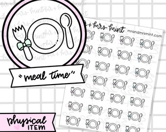 Meal Time Planner Stickers |  Hand drawn Stickers, Planner Stickers, CoffeeBeanPaper, meal, food, eat, restaurant, dinner, lunch, breakfast