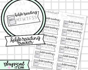 Bible Reading Tracker Planner Stickers |  Hand drawn Stickers, Planner Stickers, CoffeeBeanPaper