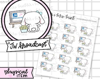 Bonnie JW Broadcasting Planner Stickers |  Hand drawn Stickers, Planner Stickers, CoffeeBeanPaper, JW Broadcasting