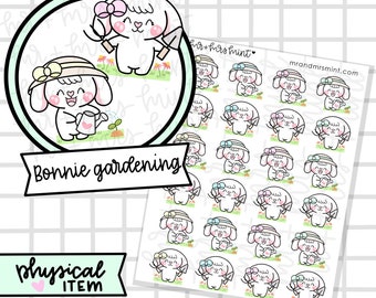 Bonnie Gardening Planner Stickers |  Hand drawn Stickers, Planner Stickers, CoffeeBeanPaper