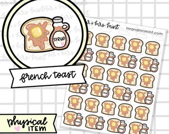 French Toast Planner Stickers |  Hand drawn Stickers, Planner Stickers, CoffeeBeanPaper