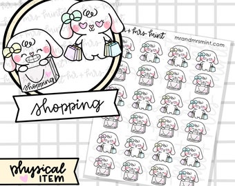 Bonnie Shopping Planner Stickers |  Hand drawn Stickers, Planner Stickers, CoffeeBeanPaper